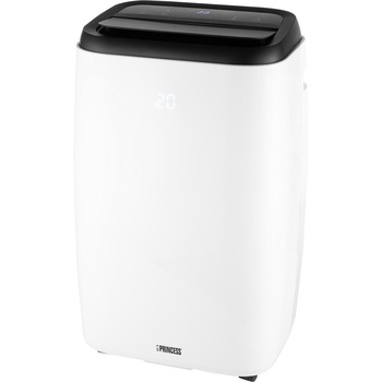 Aparat de aer conditionat mobil PRINCESS 9000 BTU Wi-Fi, Smart, Display, Telecomanda, Timer, Kit instalare inclus, Alb/Negru Aparat de aer conditionat mobil PRINCESS 9000 BTU Wi-Fi, Smart, Display, Telecomanda, Timer, Kit instalare inclus, Alb/Negru