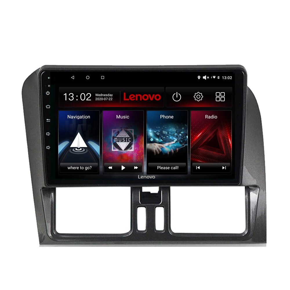 Navigatie dedicata Volvo XC60 Edotec, cu Android, Radio, Bluetooth, Internet, procesor Octa Core, 4G, memorie 4GB si 64GB