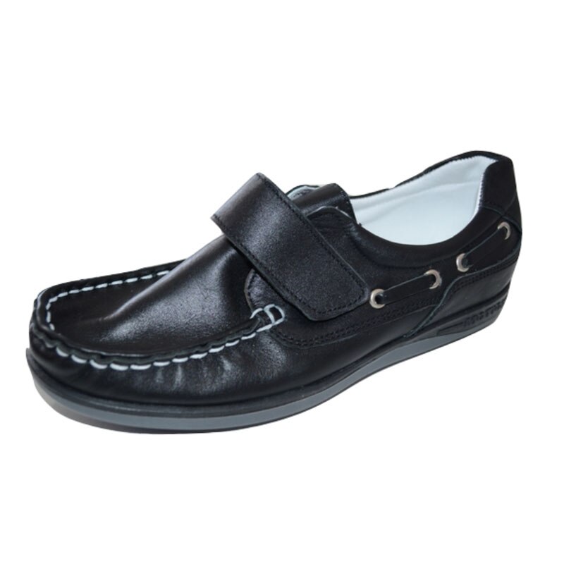 Mocasini ortopedici din piele pentru baieti Pinky Pinky PPKB4, Negru 835
