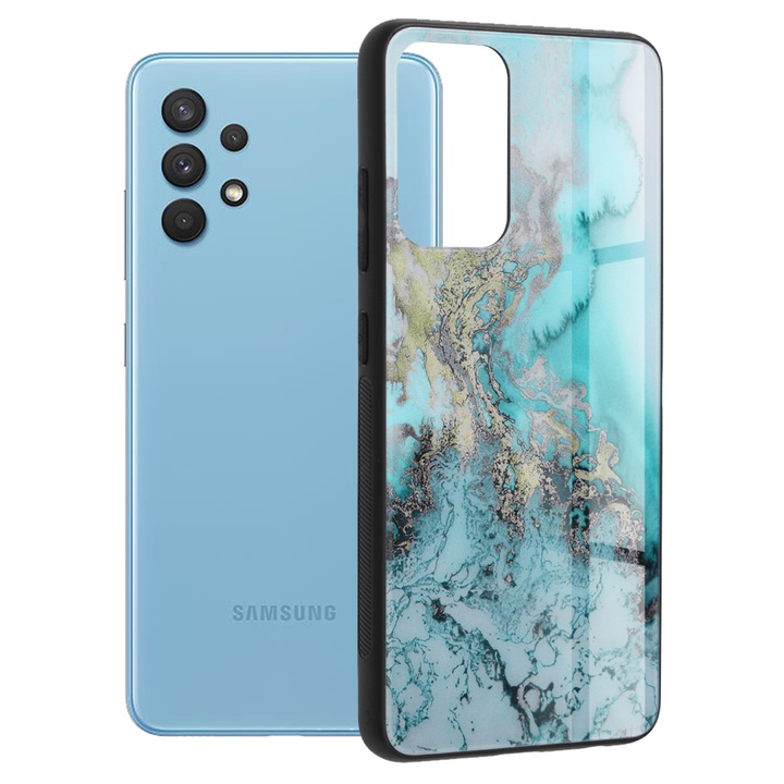 Кейс за Samsung Galaxy A32 4G, Techsuit Glaze Series, Blue Ocean