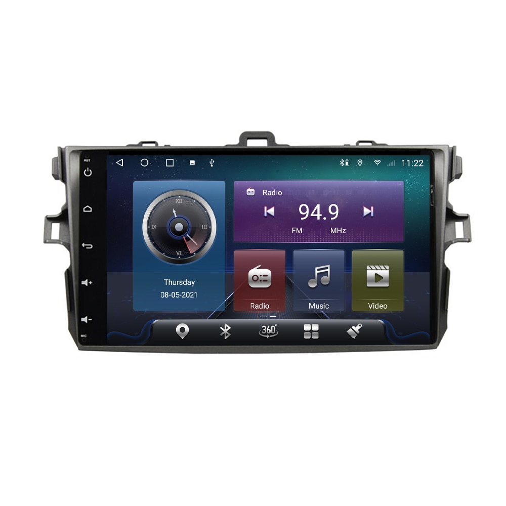Navigatie dedicata cu Toyota Corolla Edotec, cu Android, Radio, Bluetooth, Internet, procesor Octa Core, memorie 4GB si 32GB