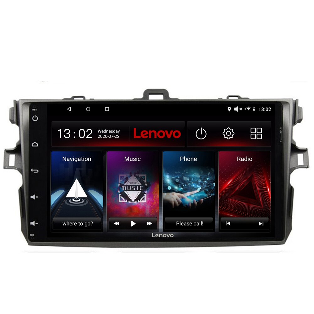 Navigatie dedicata Toyota Corolla 2007-2013 Edotec, cu Android, Radio, Bluetooth, Internet, procesor Octa Core, 4G, memorie 2GB si 32GB
