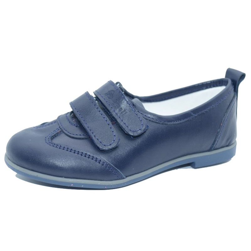 Pantofi ortopedici din piele pentru fete Small Foot SMFP14-B-34, Bleumarin 34 EU