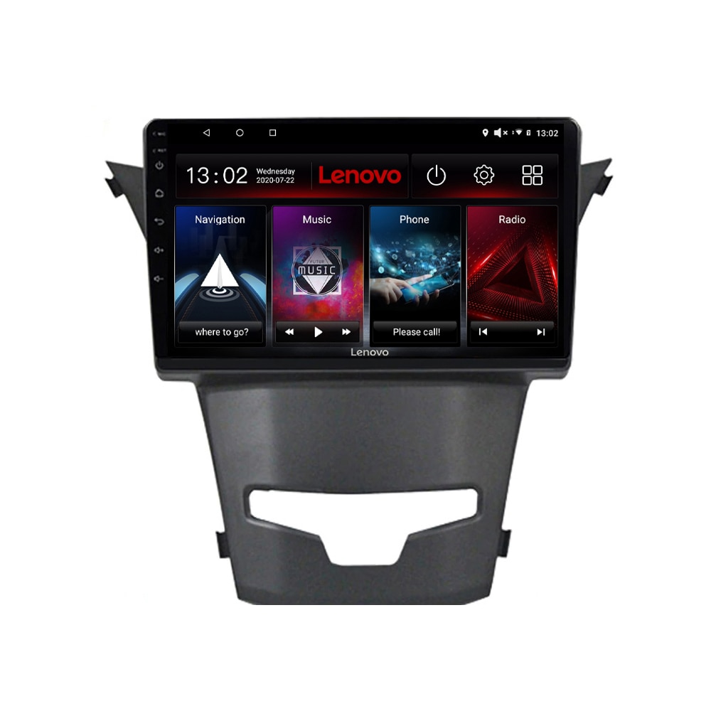 Navigatie dedicata Ssangyong Korando 2014-2019 Edotec, cu Android, Radio, Bluetooth, Internet, procesor Octa Core, 4G, memorie 2GB si 32GB