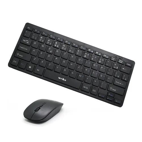 Kit Tastatura Office si Mousse Weibo 8068, Wireless - fara fir, Compacta, Negru
