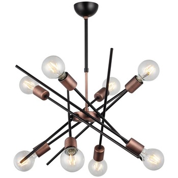 Lustra Homemania, Gera, Metal, 50 x 50 x 79 cm, 8 x E27, 40W, Maro Lustra Homemania, Gera, Metal, 50 x 50 x 79 cm, 8 x E27, 40W, Maro