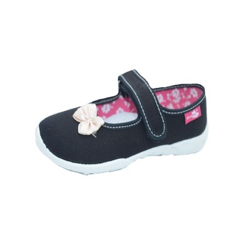 Pantofi profilactici din panza pentru fete Renbut RBTF38N, Negru 11673 Pantofi profilactici din panza pentru fete Renbut RBTF38N, Negru 11673