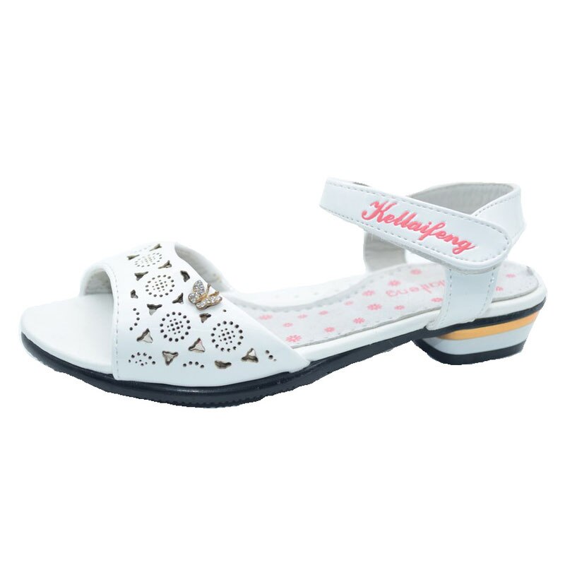 Sandale cu toc pentru fete Kellaifeng KLFN4-A-34, Alb 11322