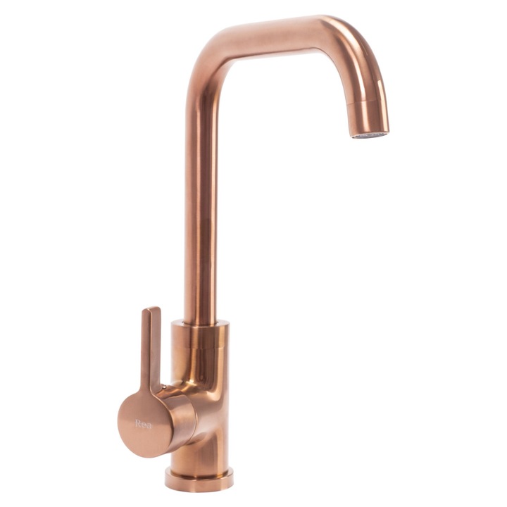 Смесител за кухня EGO Interiors Folk, Златист, Монтаж на плот, Въздушен гранулатор, Специален дизайн