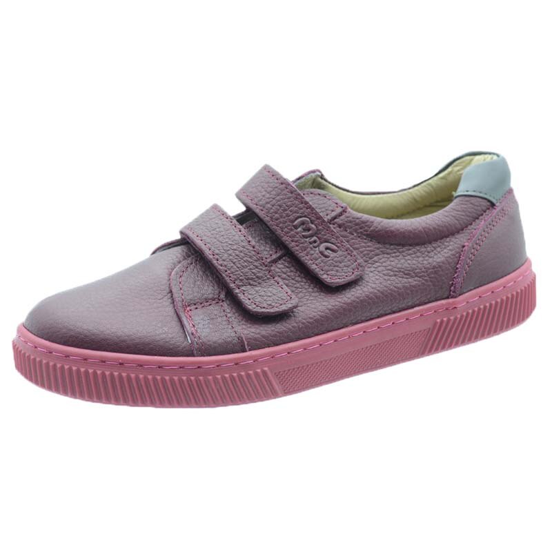 Pantofi din piele pentru copii Mini Junior SO-06-35, Visiniu 21943