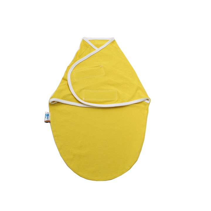 Sistem de Infasare Simplu, BalticBebe, Bumbac, Galben, 0-3 luni