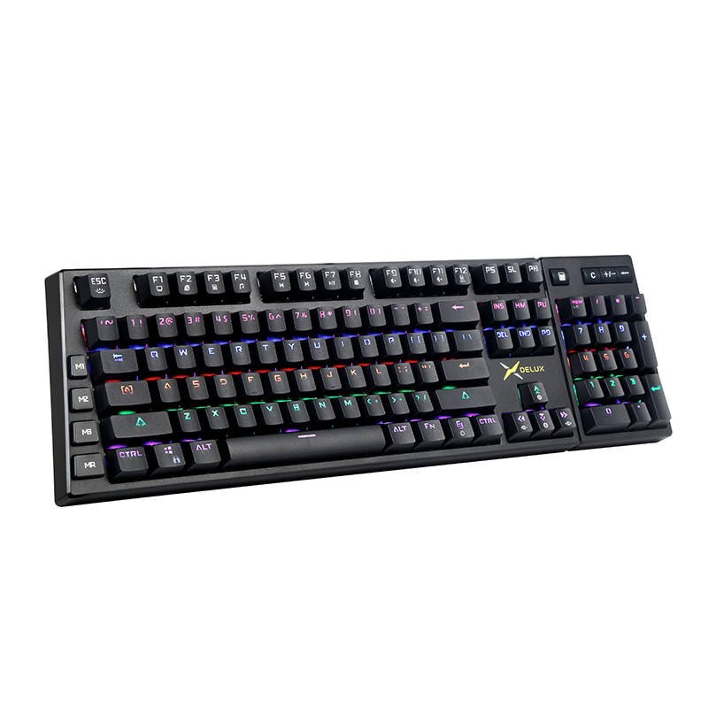 Tastatura mecanica pentru gaming cu tastatura numerica detasabila Delux KM12 KN12 RGB
