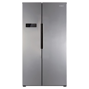 Side by Side Samus SSX-551NF, 442 l, Full No Frost, Afisaj electronic, Lumina interioara Led, Inox Side by Side Samus SSX-551NF, 442 l, Full No Frost, Afisaj electronic, Lumina interioara Led, Inox