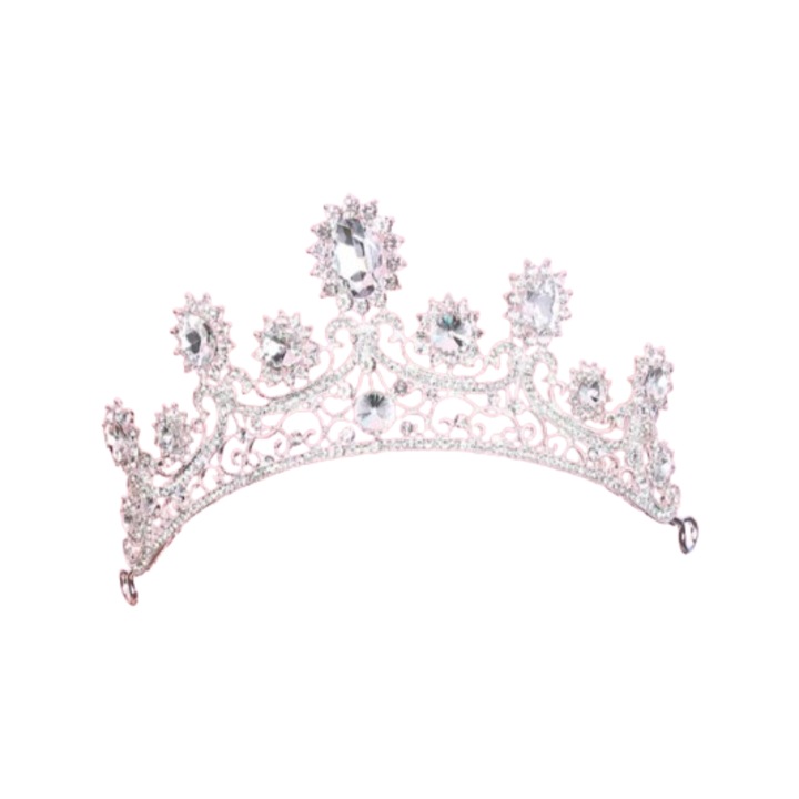 Korona a menyasszonynak, CRM, hercegnő tiara, kristályokkal, dísz