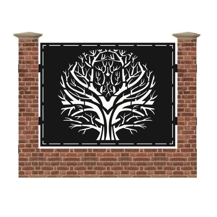 Panou de gard mare din tabla debitata cu plasma COPAC V2 1500x1940 mm