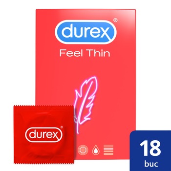 Prezervative Durex Feel thin, 18 buc Prezervative Durex Feel thin, 18 buc