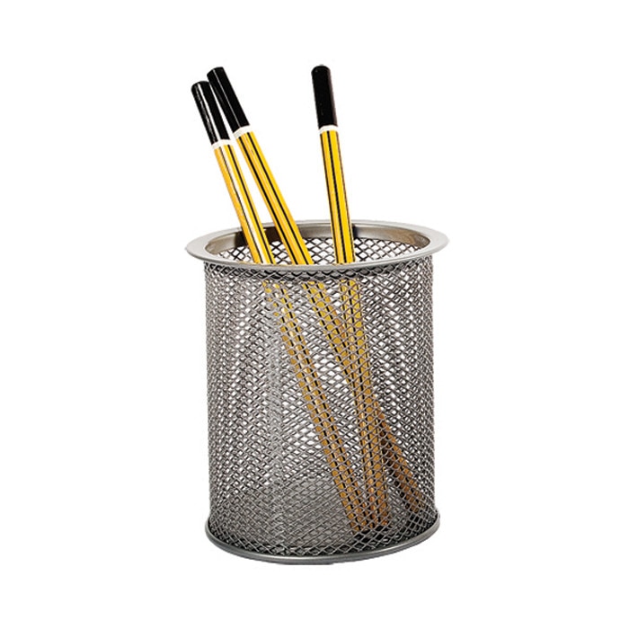 Suport pentru instrumente de scris metalic mesh Forpus 30551 silver