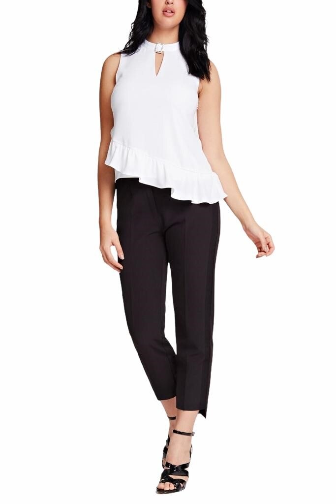 Bluza Dama, Guess-Ruffles Top, Alb, S