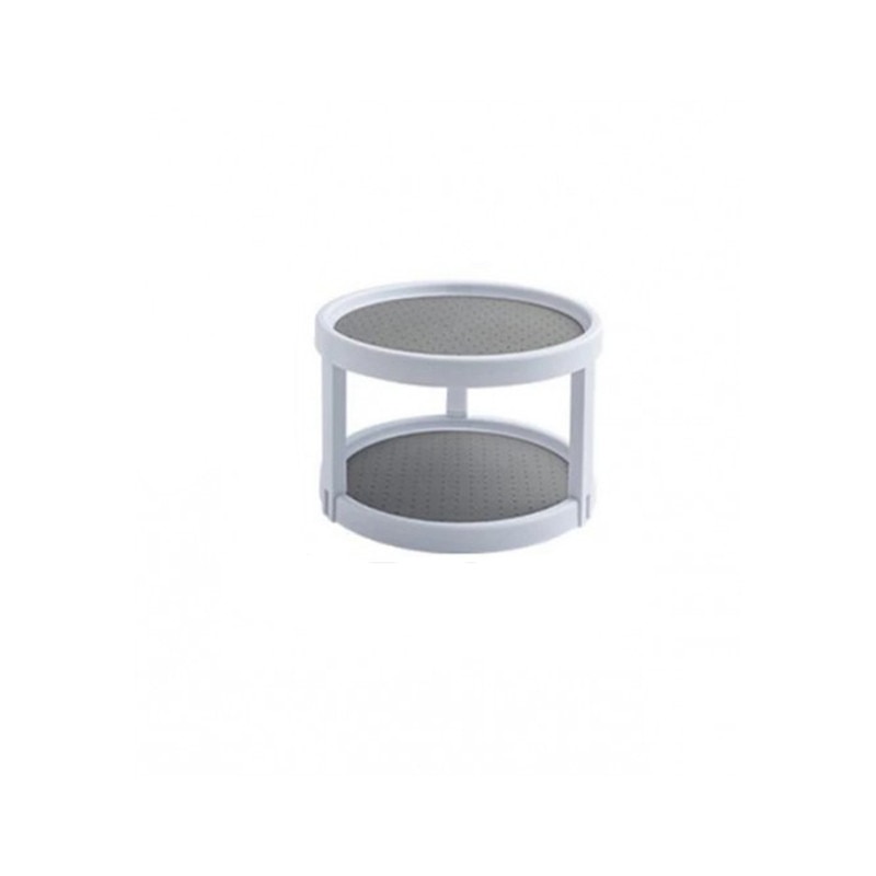 Organizator dublu, rotativ, universal, alb/gri, 15 cm x 25 cm