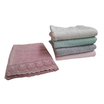 Set 5 prosoape 30x50 cm, Bedora, LACE, 100% bumbac, 400 gsm Set 5 prosoape 30x50 cm, Bedora, LACE, 100% bumbac, 400 gsm