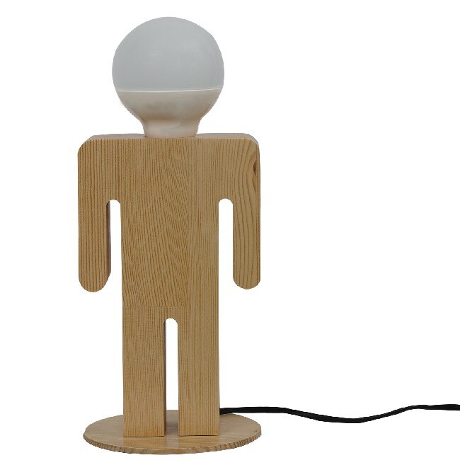 Lampa de masa Homemania Him & Her, Him, 15 x 16 x 26 cm, 1 x E27, 40W, Maro