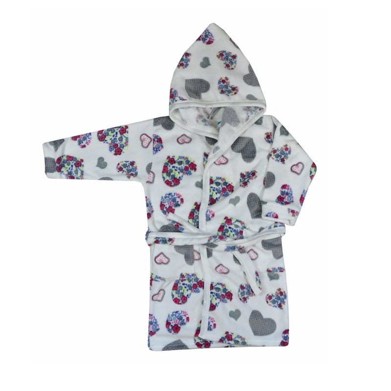 Halat de baie pentru fete Koala Przytulanka 05-050A, Alb 92 CM Standard