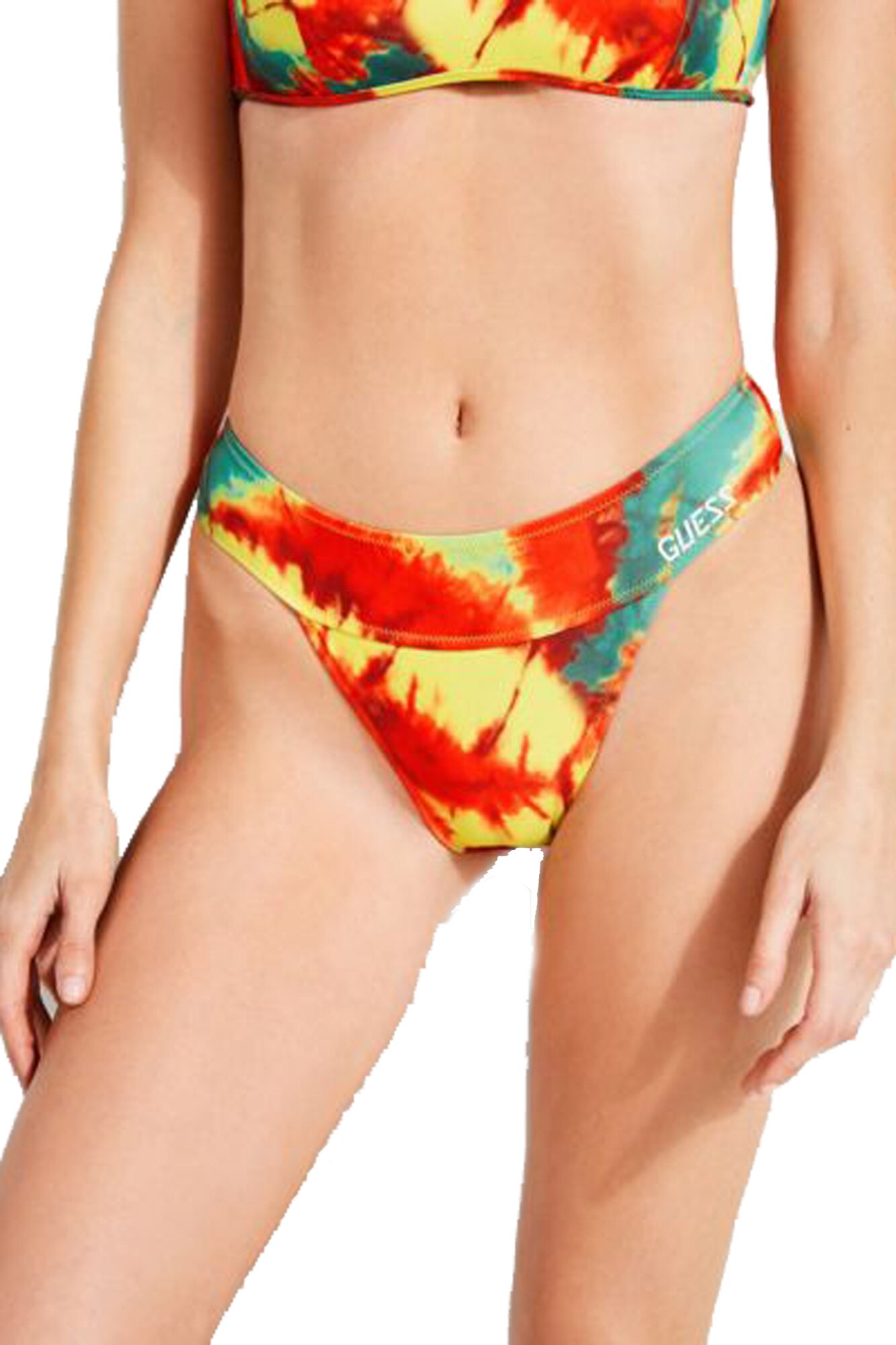 Sutien de baie cu burete detasabil, Guess, Multicolor