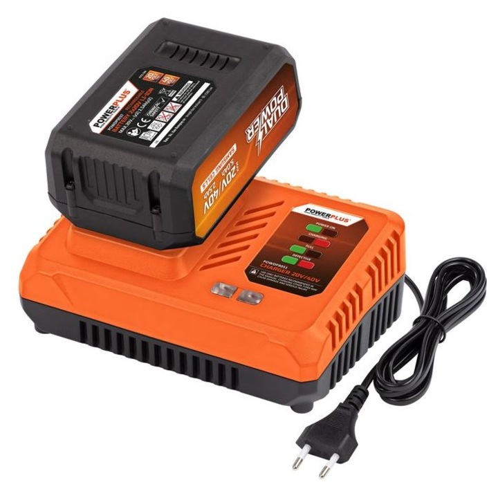 Set acumulator si incarcator Powerplus POWDP9064, 40v, 2.5Ah