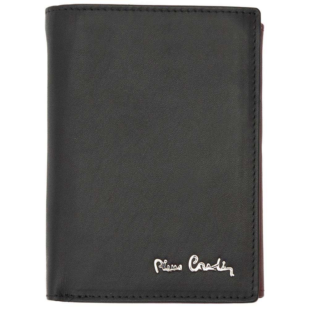 Portofel barbati din piele naturala Pierre Cardin GPB028 - cu Protectie RFID, Negru/Rosu