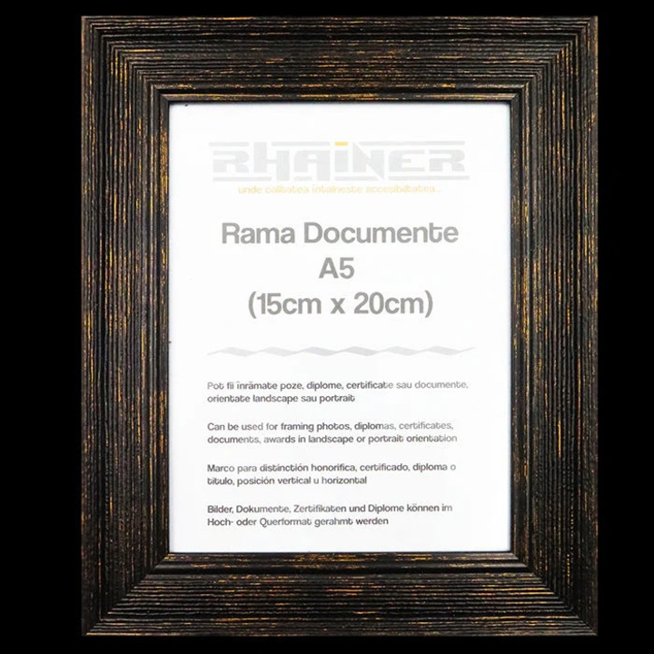 Rama foto Bilbao, Rhainer, negru, A5