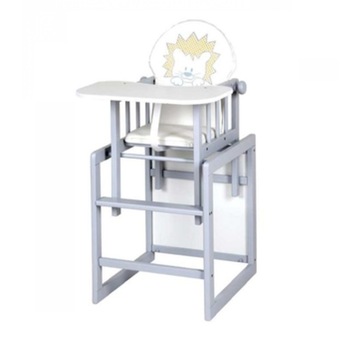 Scaun de masa 2 in 1 Klups Lion KUL1, Gri Scaun de masa 2 in 1 Klups Lion KUL1, Gri
