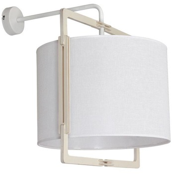 Aplica HOMEMANIA Vega, Metal/Lemn/Textil, 41,5 x 49 x 47 cm, 1 x E27, 60W, Alb Aplica HOMEMANIA Vega, Metal/Lemn/Textil, 41,5 x 49 x 47 cm, 1 x E27, 60W, Alb