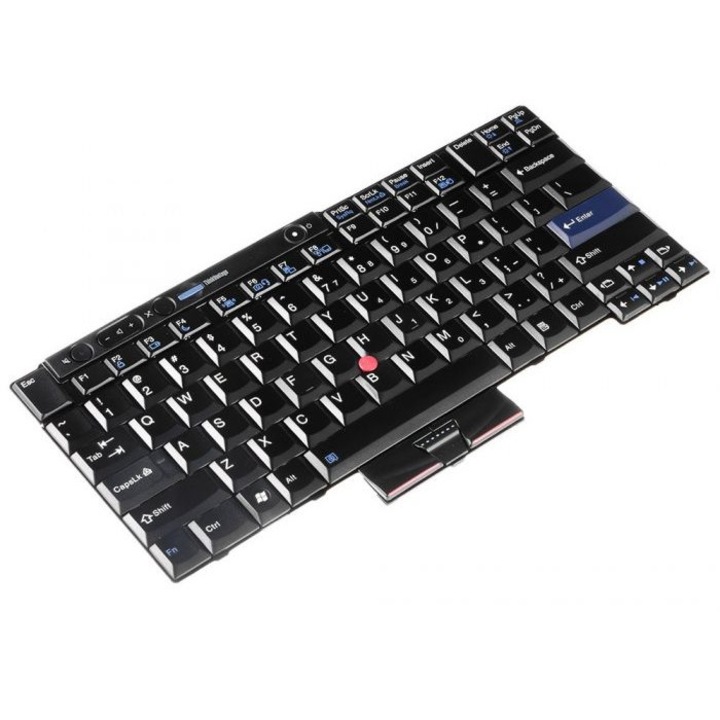 Премиум клавиатура, съвместима с Lenovo T410 T420 T510 T520 T400 T410s T420s X220, международно оформление, Черен