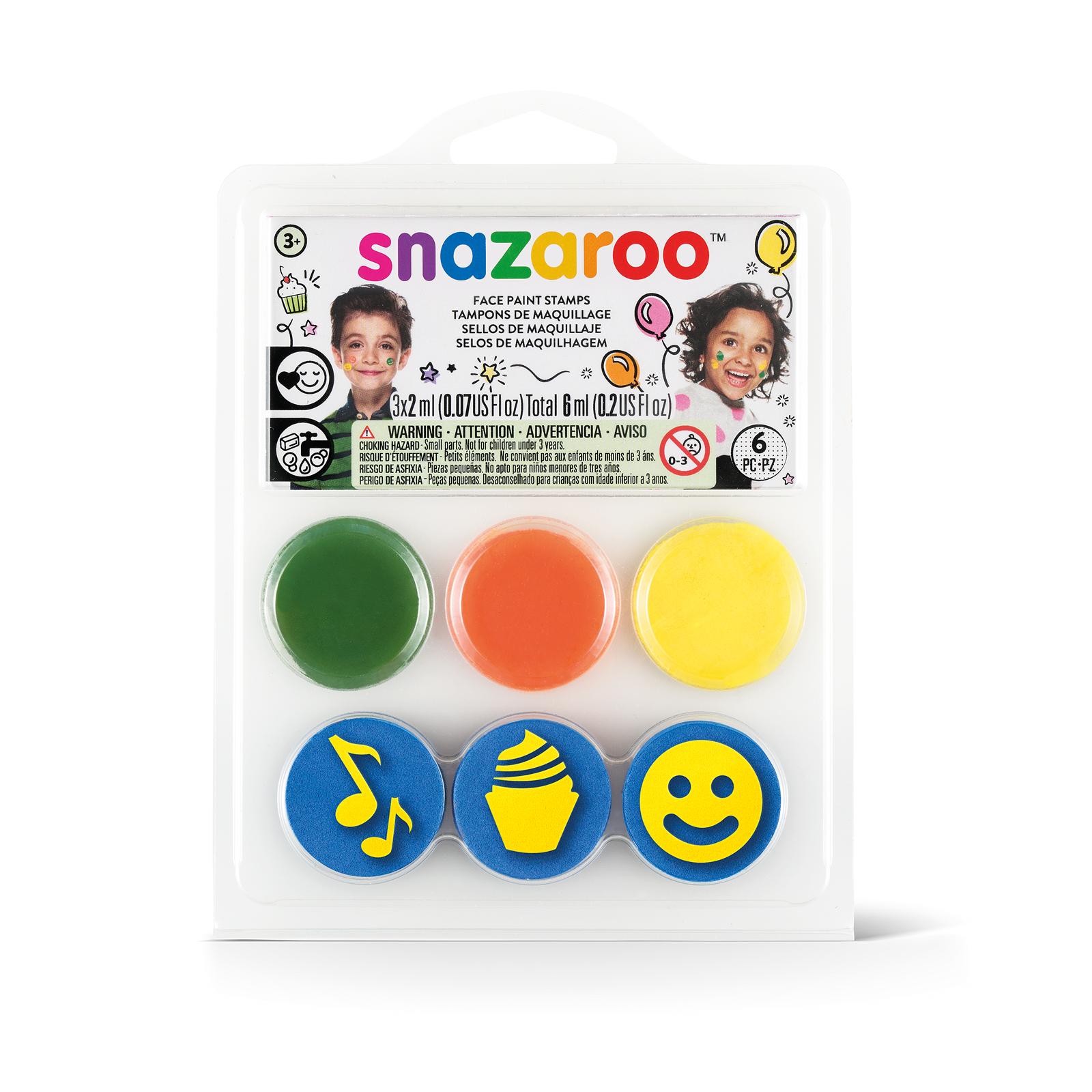 Бои за лице Snazaroo Рожден ден, 3 цвята, 3 печата - eMAG.bg