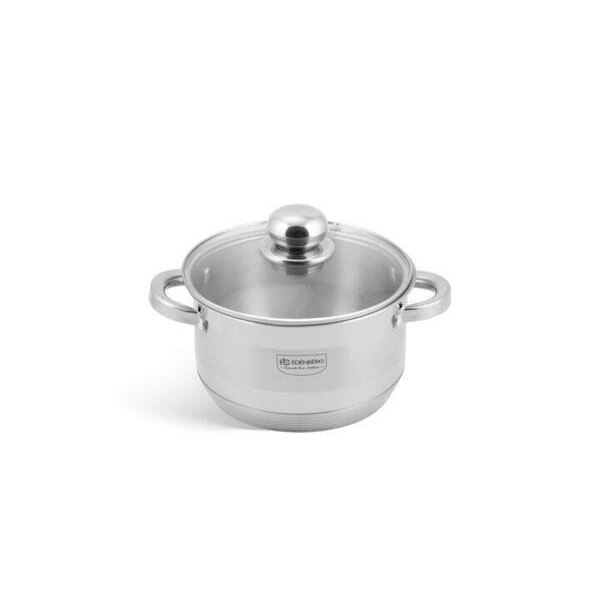 Oala otel inoxidabil cu capac din sticla 2.7L Edenberg EB-3004