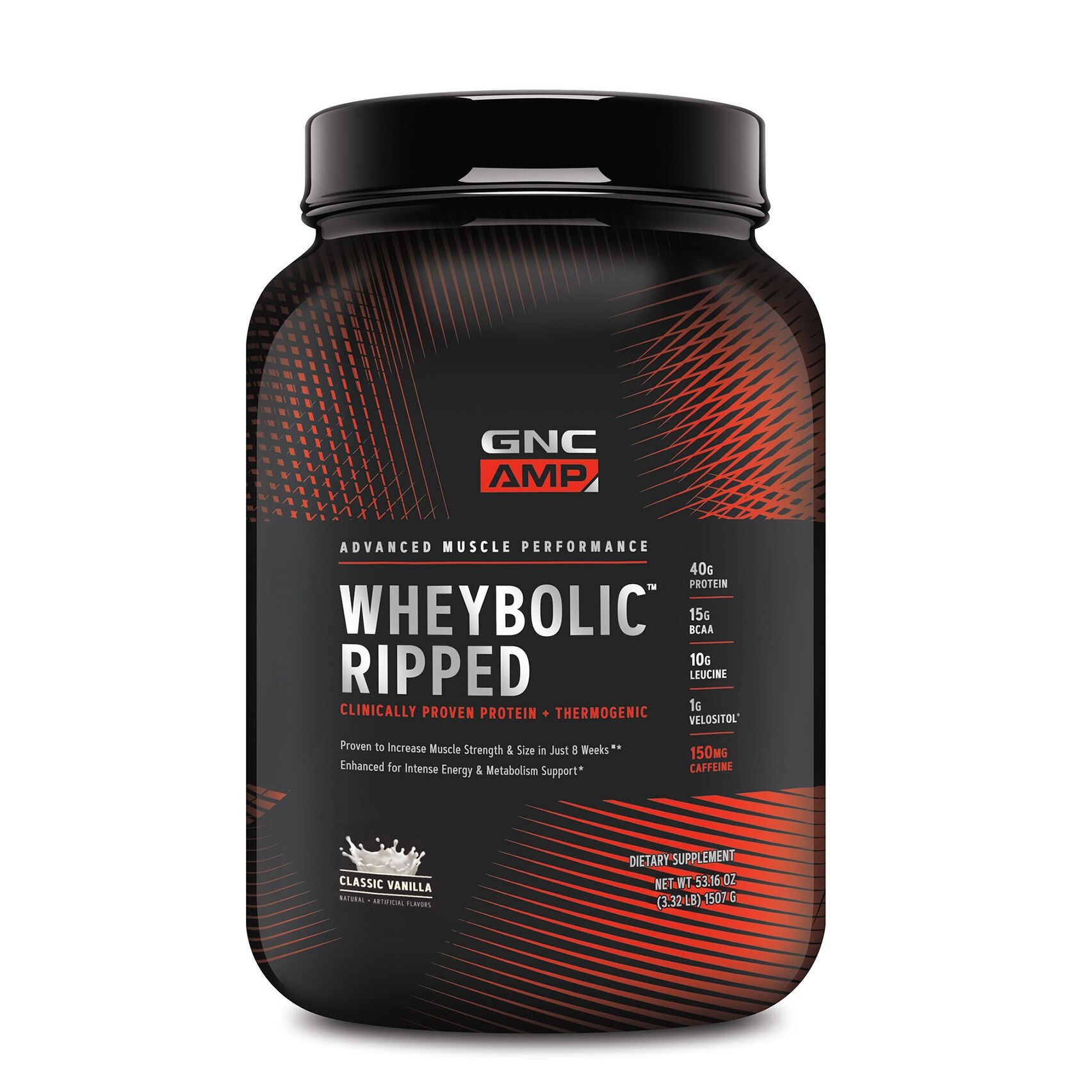 Proteina din Zer GNC AMP Wheybolic Ripped, aroma de Vanilie,1148.4 g