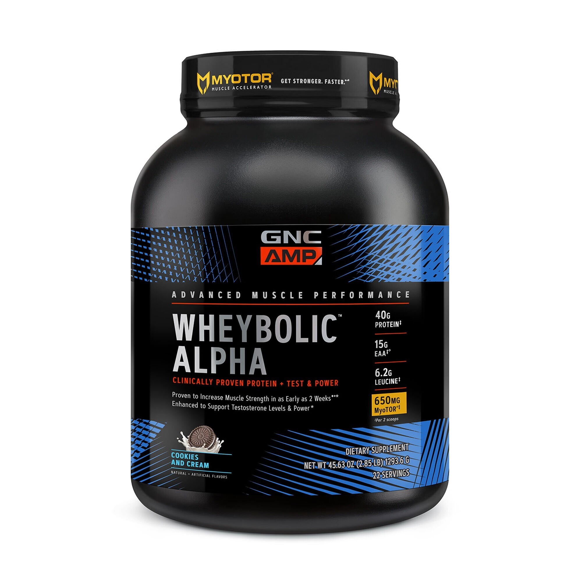Proteina din Zer GNC AMP Wheybolic Alpha, aroma de Biscuiti cu Crema, 1293.6 g
