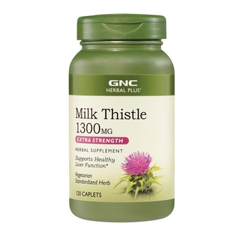 Herbal Plus® Milk Thistle Silimarina 1300 mg GNC, Extract din Seminte de Armurariu, 120 cps Herbal Plus® Milk Thistle Silimarina 1300 mg GNC, Extract din Seminte de Armurariu, 120 cps