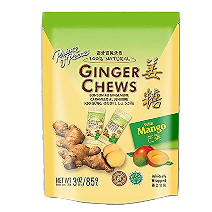 Prince of Peace® Caramele cu Ghimbir cu Aroma de Mango, 85 g