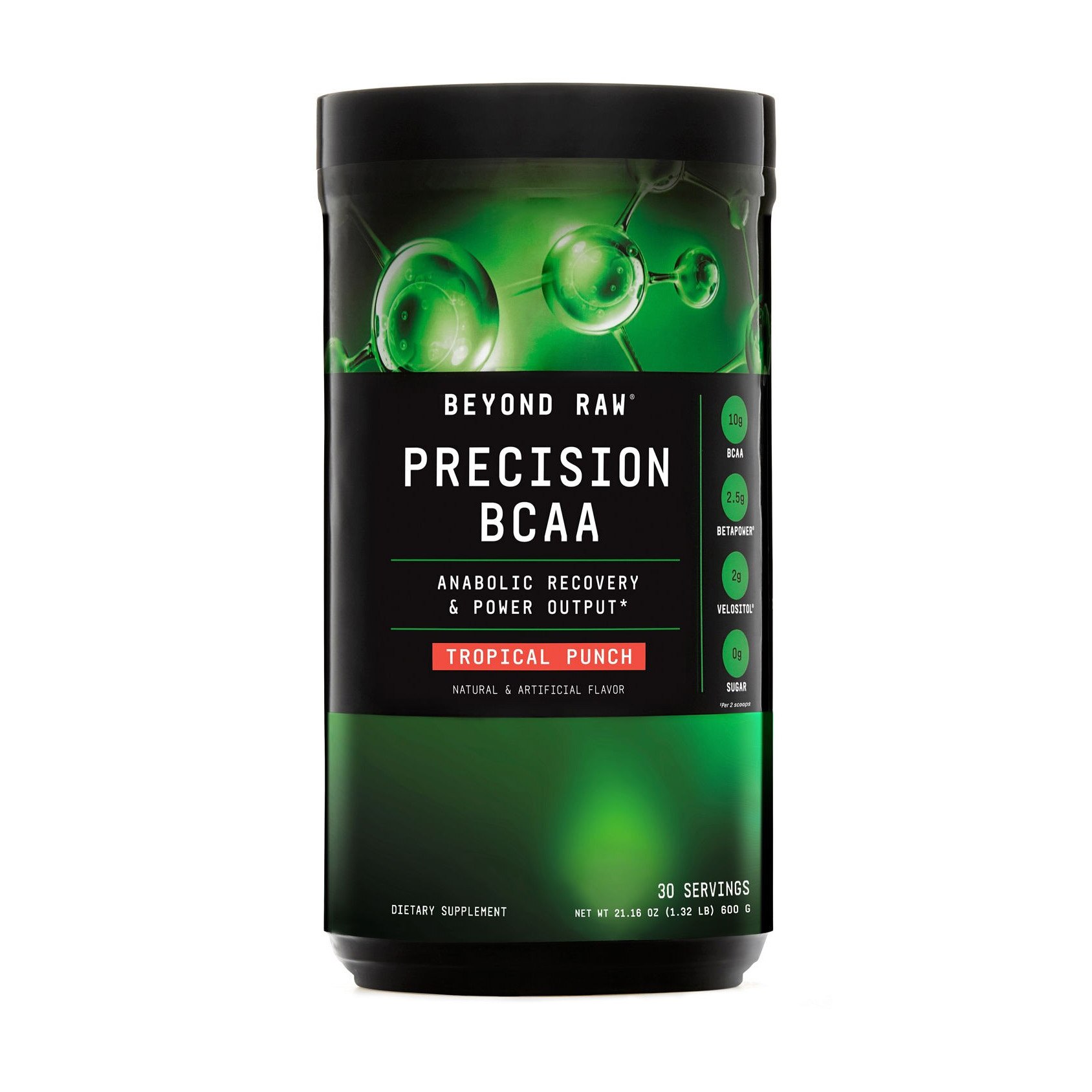 Aminoacizi Beyond Raw® Precision BCAA GNC, aroma de Fructe Tropicale, 600 g