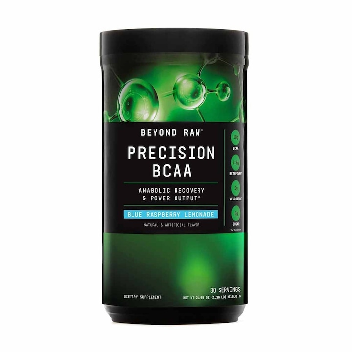 Aminoacizi Beyond Raw Precision BCAA GNC, aroma de Limonada de Zmeura Albastra, 615 g