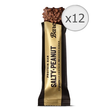 Barebells Bars Baton Proteic cu Aroma de Arahide Sarate, 55g x 12 Batoane Barebells Bars Baton Proteic cu Aroma de Arahide Sarate, 55g x 12 Batoane