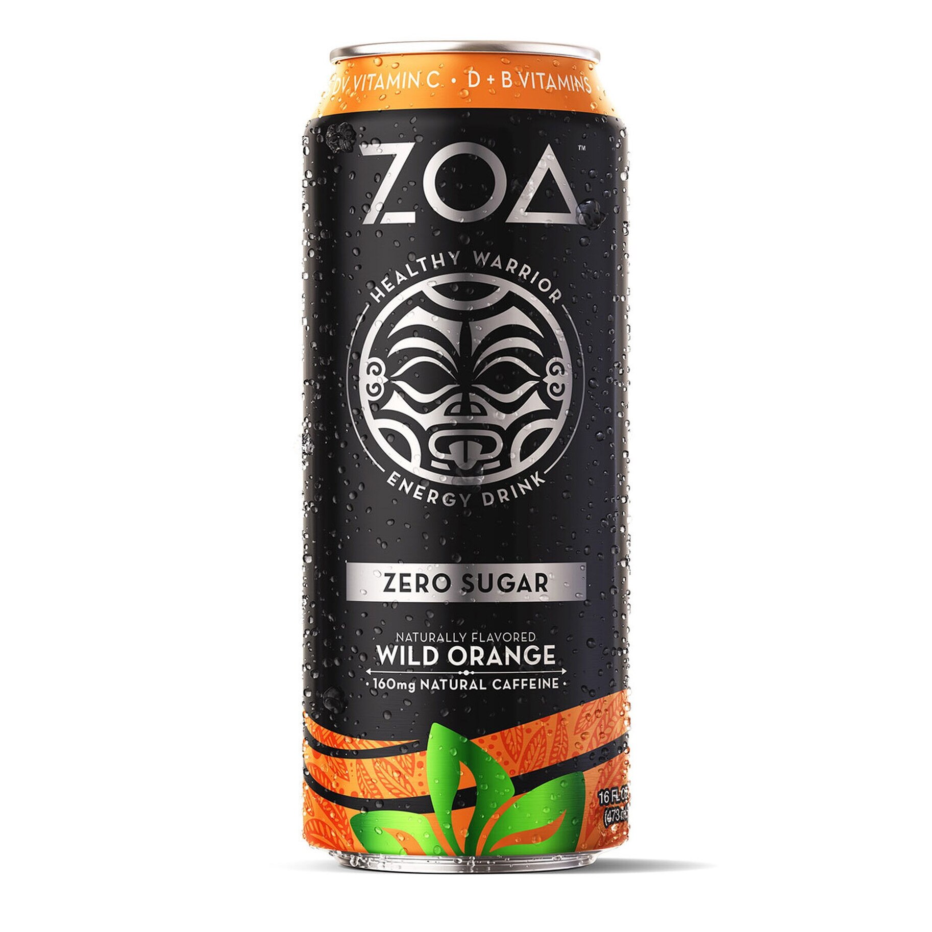 Bautura Energizanta ZOA Energy Drink Zero Sugar, aroma de Portocale Salbatice, 473ml