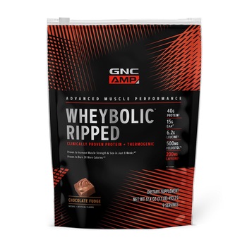 Proteina din Zer AMP Wheybolic™ Ripped GNC, aroma de Ciocolata, 493.2 g Proteina din Zer AMP Wheybolic™ Ripped GNC, aroma de Ciocolata, 493.2 g