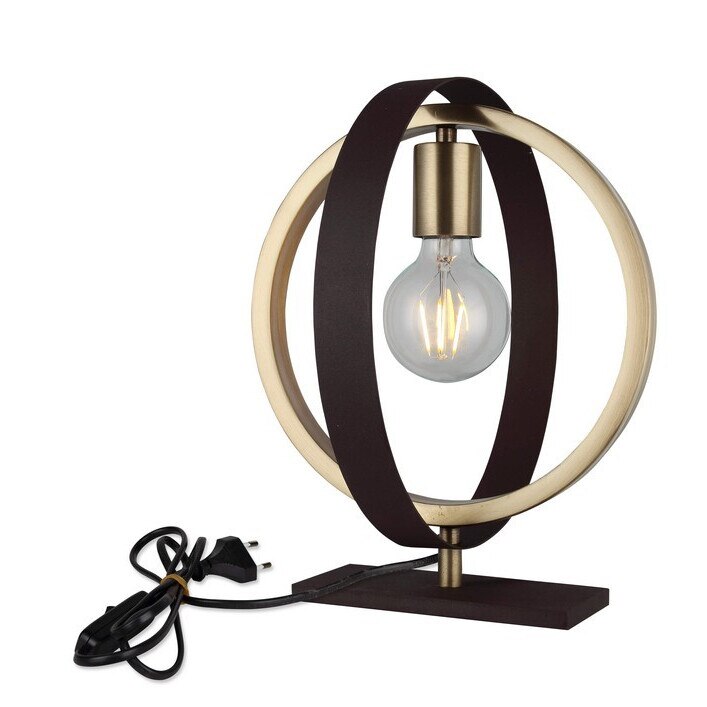 Lampa de masa Homemania Tado, 18 x 28 x 31,5 cm, 1 x E27, Max 40W, Auriu/Negru