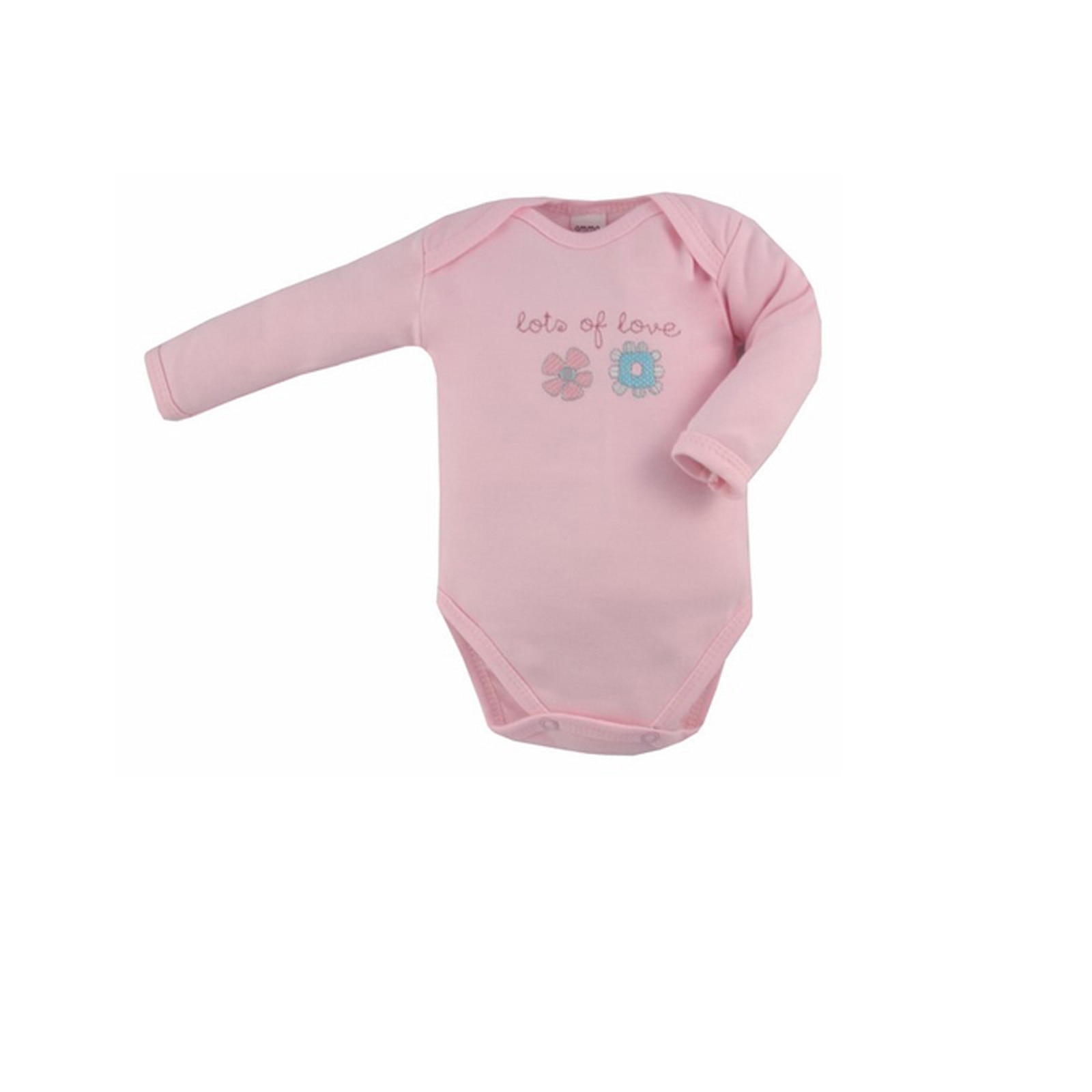 Body cu maneca lunga pentru fete Koala Flower A01-034, Roz 56088