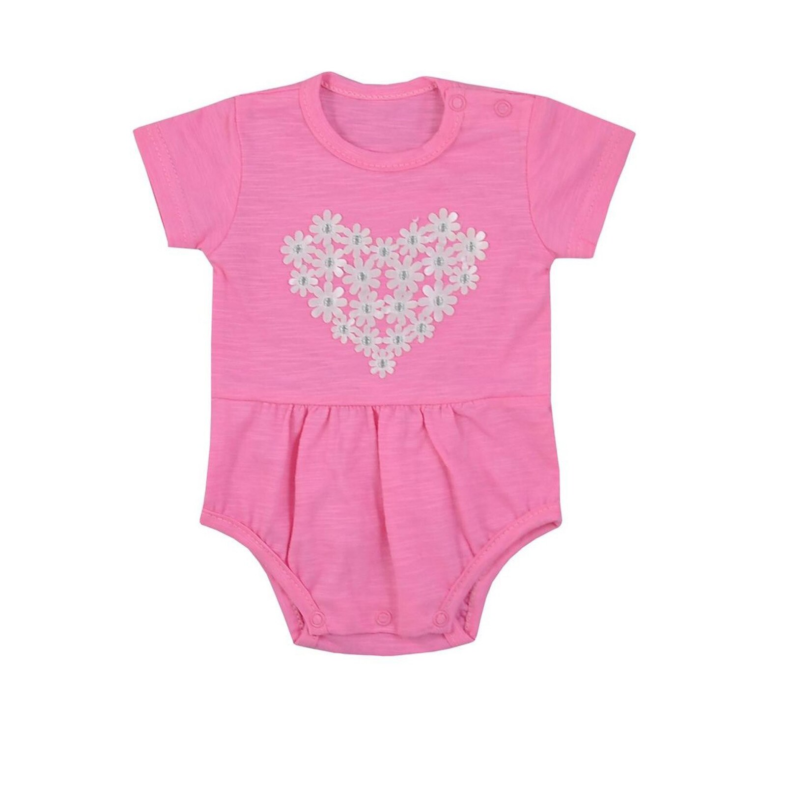 Body cu maneca scurta pentru fete Koala Marcelinka 08-574F, Fucsia 62 cm