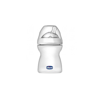 Biberon din polipropilena cu tetina din silicon 250 ml Chicco Natural Feeling 080984A, Alb 2 luni+ Biberon din polipropilena cu tetina din silicon 250 ml Chicco Natural Feeling 080984A, Alb 2 luni+