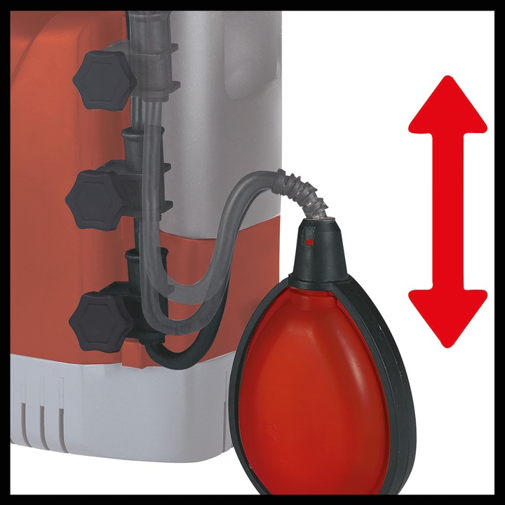 Потопяема помпа Einhell GE-SP 3546 RB, 350 W, 4600 L/h, максимална дълбочина 7 m, максимална височина 11 m, размер на частиците 2,5 mm
