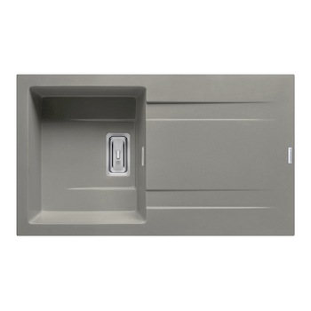 Chiuveta granit Pyramis KARTESIO 1B1D 86x50cm adancime 20cm valva dreptunghiulara reversibila Pyragranite industrial grey Chiuveta granit Pyramis KARTESIO 1B1D 86x50cm adancime 20cm valva dreptunghiulara reversibila Pyragranite industrial grey